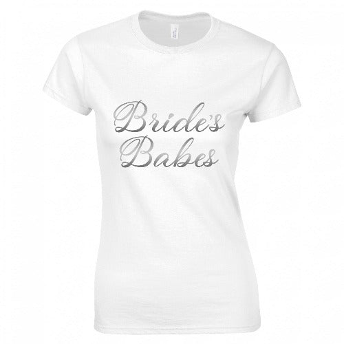 "Bride's Babes" Möhippa T-Shirt, Mode Möhippa Kläder, Trendiga T-Shirts för Brudens Vänner, Festkläder för Bröllopsfesten