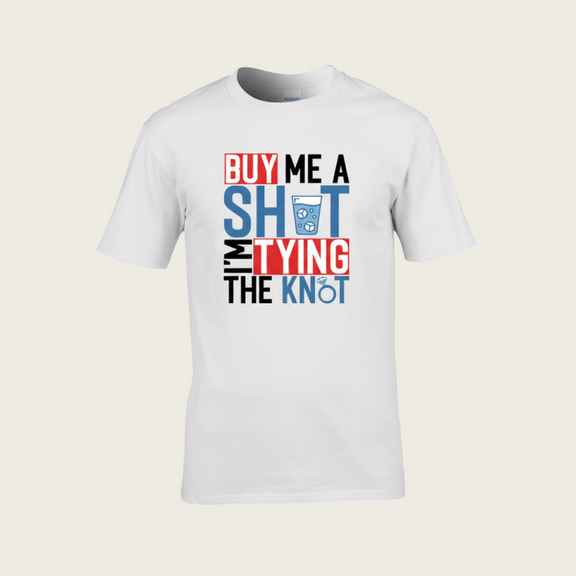 Buy Me a Shot I'm Tying The Knot svensexa t-shirt - vit produktbild