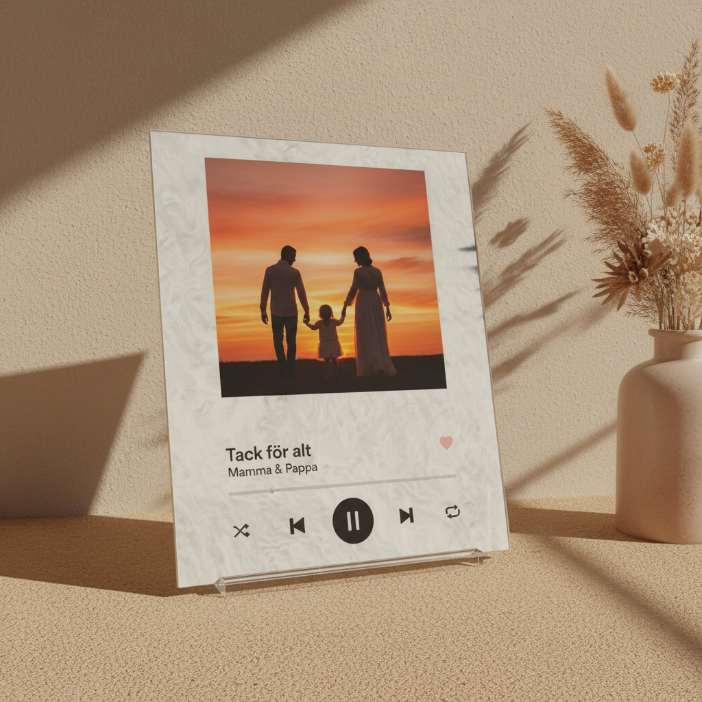 Marmor musiktavla föräldrar orange toner