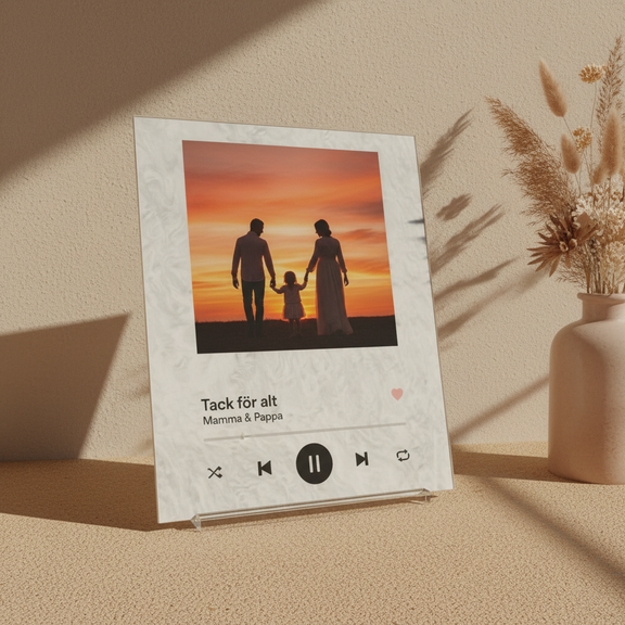 Marmor musiktavla föräldrar orange toner