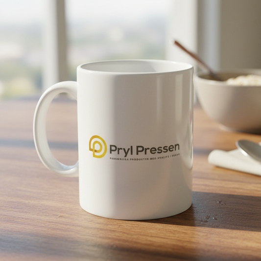 Mugg med tryck - mysig bakgrund