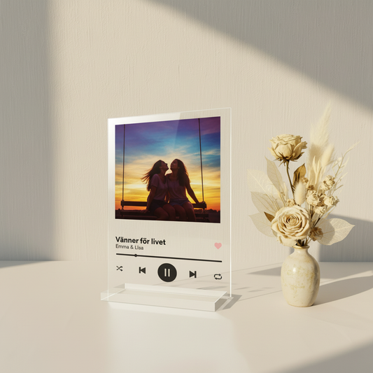 Musiktavla nya färger ljusrosa hjärta