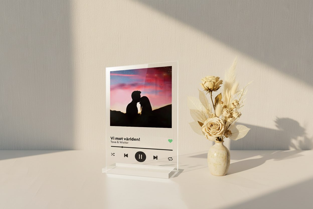 Musiktavla utan QR-kod