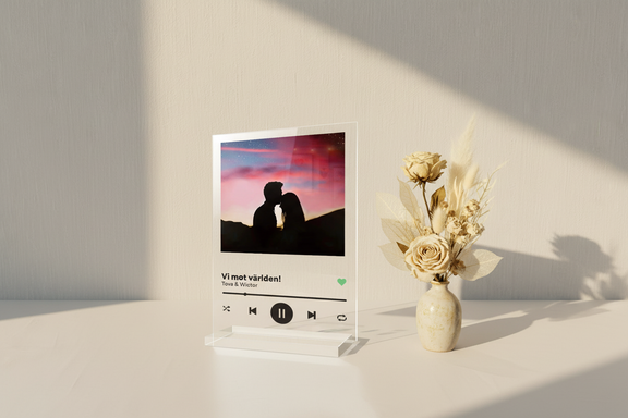 Musiktavla utan QR-kod