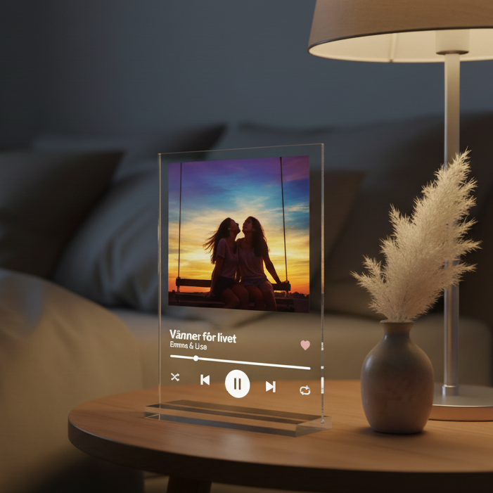 Musiktavla - Vänner för livet Emma & Lisa