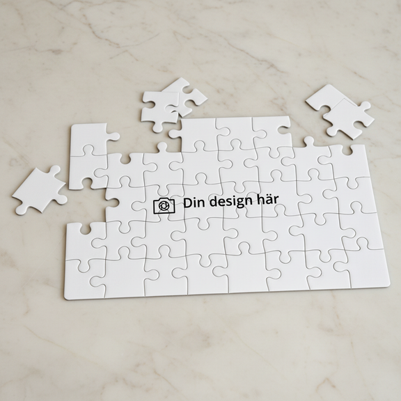 Personligt Pussel mockup med originalbitarna