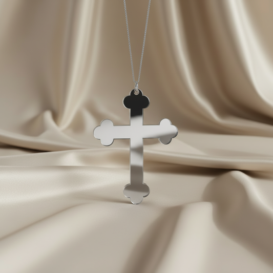 Silver kors med silvertråd