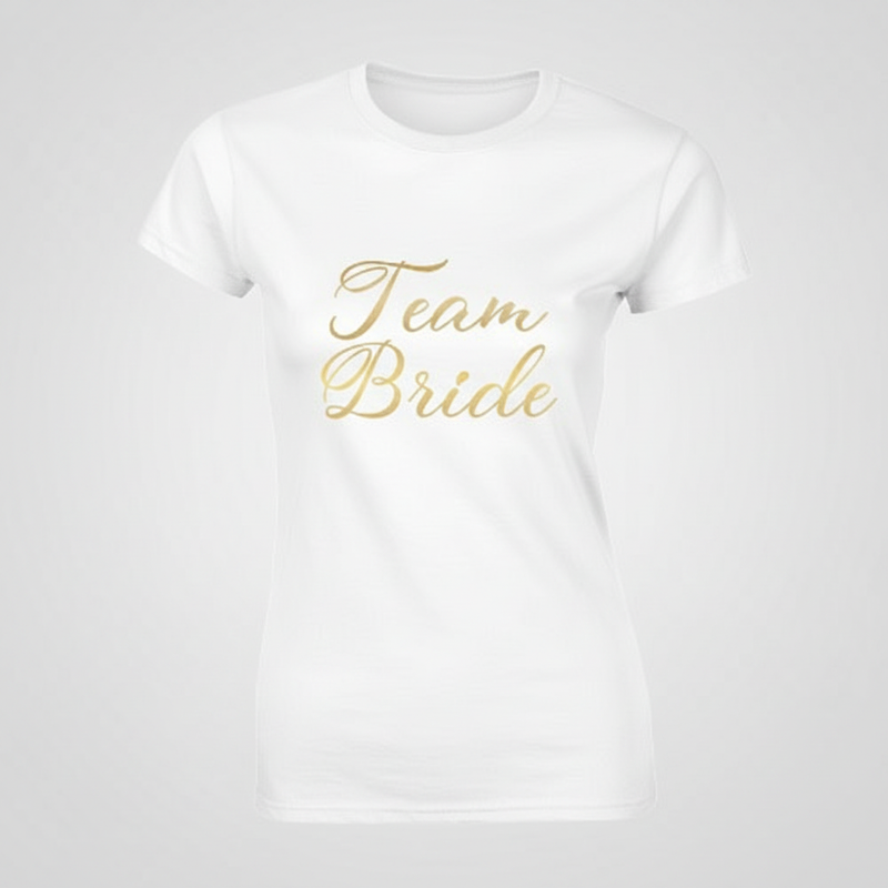 Team Bride T-shirt närmare crop