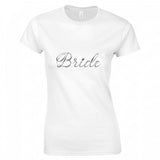 "Bride" Möhippa T-Shirt, Eleganta Kläder för Möhippa, Komfortabel Bröllopsförberedelsekläder, Stilfulla Festkläder för Bröllop