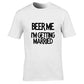 "Beer Me, I'm Getting Married" T-Shirt, Svensexa T-Shirt för Brudgummen, Festlig Herr T-Shirt, Humoristisk Bröllopsklädsel för Herrar